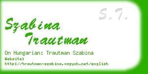 szabina trautman business card